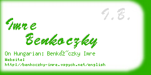 imre benkoczky business card